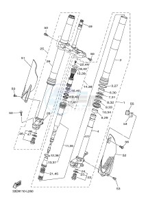 YZ450F (B118 B119 B11A B11B) drawing FRONT FORK