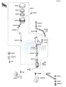 ZX 750 F [NINJA 750R] (F4) [NINJA 750R] drawing REAR MASTER CYLINDER