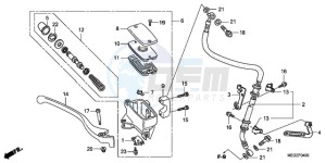 VT750CA9 Korea - (KO / ST) drawing FRONT BRAKE MASTER CYLINDER