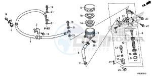 TRX500FM6F TRX500FM Australia - (U) drawing REAR BRAKE MASTER CYLINDER