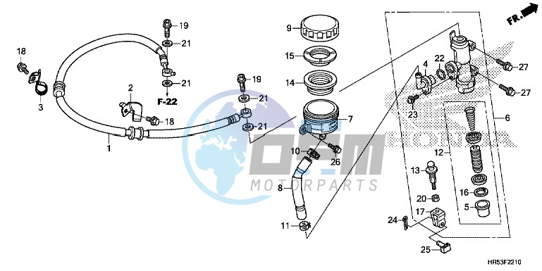 REAR BRAKE MASTER CYLINDER