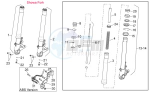 Shiver 750 drawing Front Fork