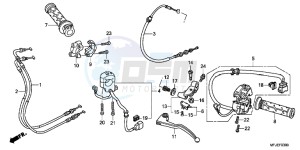 CBR600RRC drawing HANDLE LEVER/SWITCH/CABLE