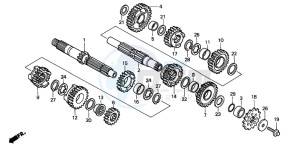 CR125R drawing TRANSMISSION