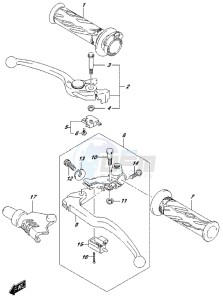 DL650 drawing HANDLE LEVER (DL650AUEL7 E21)