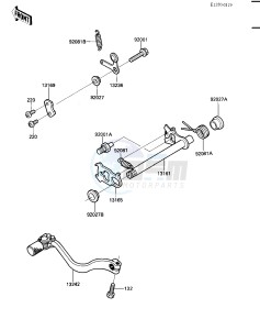 KX 500 A [KX500] (A2) [KX500] drawing GEAR CHANGE MECHANISM -- 84 A2- -