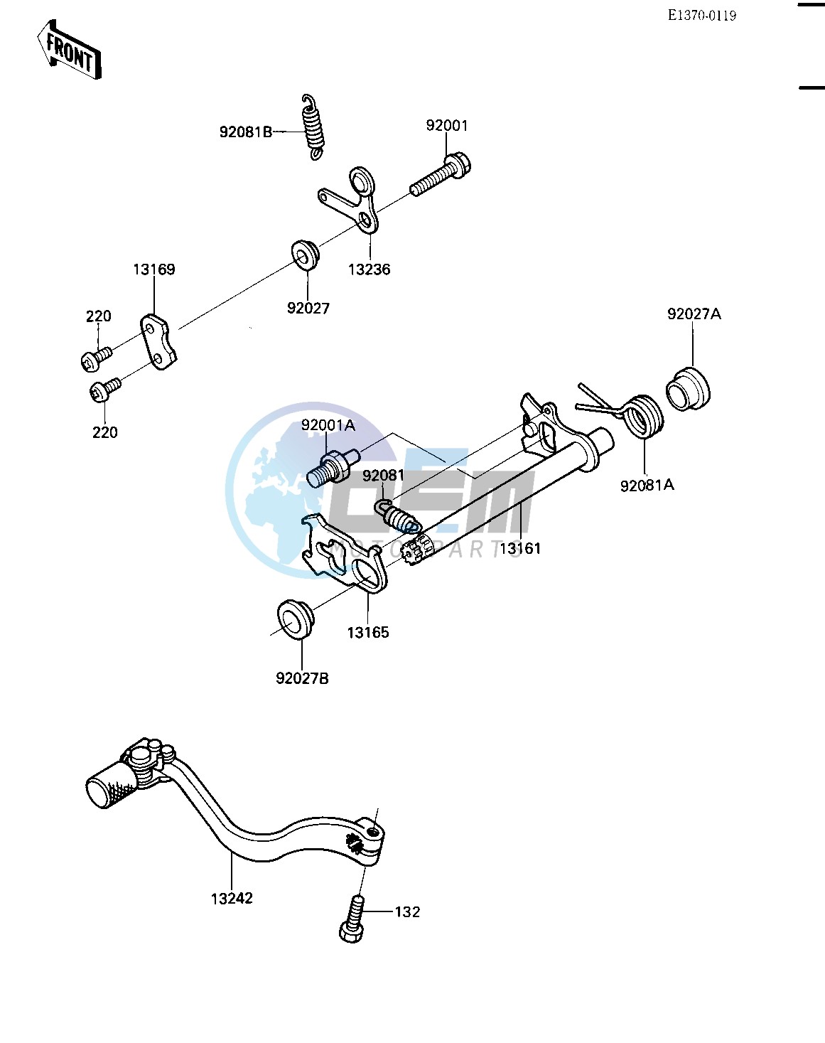 GEAR CHANGE MECHANISM -- 84 A2- -