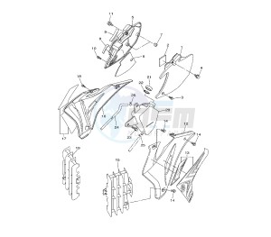 WR F 450 drawing SIDE COVERS 5TJU-JV-JW