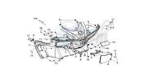 MAXSYM 400 EFI drawing COWLING FRONT