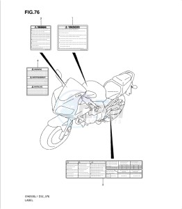 SV650/S drawing LABEL (SV650SL1 E2)