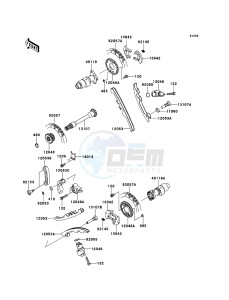 KVF750 4x4 KVF750LCS EU GB drawing Camshaft(s)/Tensioner