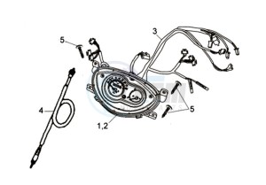 JET 4 125cc drawing DASHBOARD / SPEEDOMETER CABLE / WIRING HARNASS