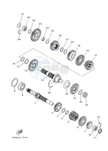 YZF-R3 YZF-R3A 321 R3 (BR51 BR52) drawing TRANSMISSION