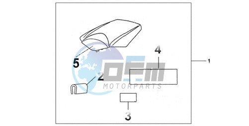 REAR SEAT COWL CANDY TAHITIAN BLUE