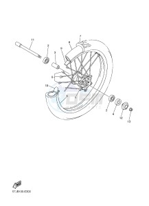 WR250F (1HC6 1HC7 1HC8) drawing FRONT WHEEL