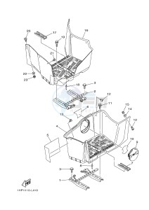 YFM550FWAD YFM5FGPHB GRIZZLY 550 EPS HUNTER (1HS7) drawing STAND & FOOTREST