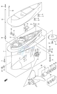 DF 250 drawing Gear Case (C/R)