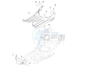 Liberty 125 4T Delivery E3 NEXIVE drawing Central cover - Footrests