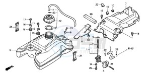 TRX400EX SPORTRAX 400 EX drawing FUEL TANK