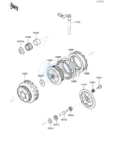 ZX 600 C [NINJA 600R] (C1-C2) [NINJA 600R] drawing CLUTCH