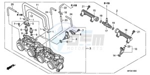 CB600FA3A UK - (E / ABS MKH ST) drawing THROTTLE BODY