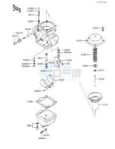 KZ 700 A (A1) drawing CARBURETOR PARTS