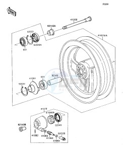 ZX 1100 C [NINJA ZX-11] (C1-C4) [NINJA ZX-11] drawing FRONT HUB