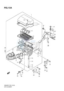 AN400 ABS BURGMAN EU-UK drawing AIR CLEANER