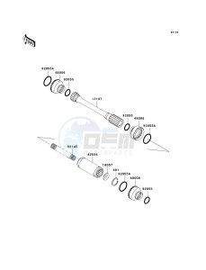 KVF 360 A [PRAIRIE 360 4X4] (A6F-A9F) A8F drawing DRIVE SHAFT-PROPELLER