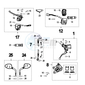 ELYSEO 100 FR drawing BRAKING SYSTEM CLB HANDLE