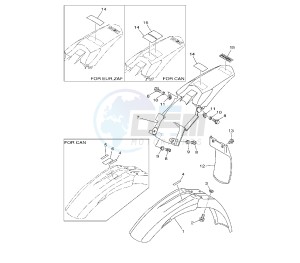 YZ 85 drawing FENDER