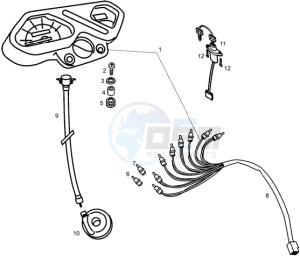 RCR 50 drawing Speedometer and components