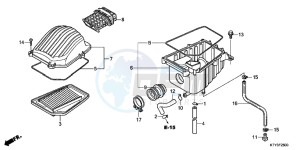 CBR125RTD CBR125RT UK - (E) drawing AIR CLEANER