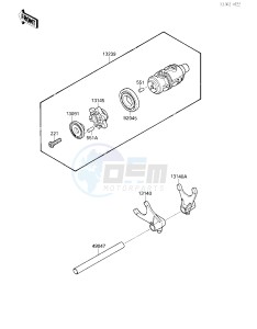 VN 1500 B [VULCAN 88 SE] (B1-B3) [VULCAN 88 SE] drawing GEAR CHANGE DRUM_SHIFT FORK-- S- -