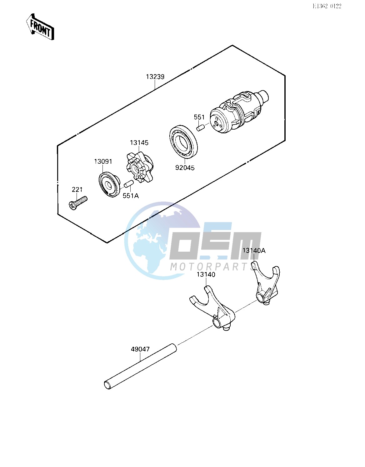 GEAR CHANGE DRUM_SHIFT FORK-- S- -