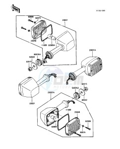 KZ 1100 A [SHAFT] (A1-A3) [SHAFT] drawing TURN SIGNALS