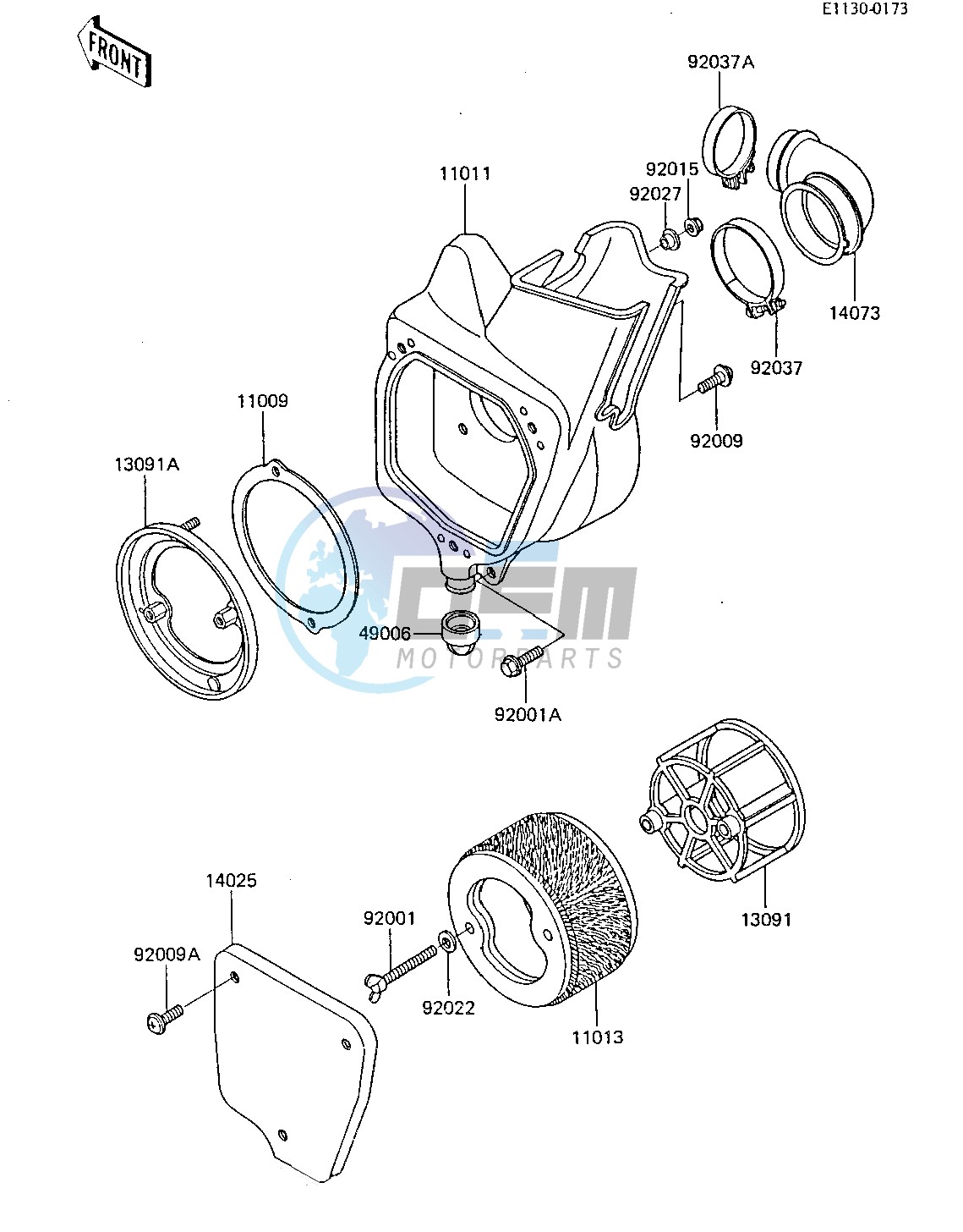 AIR CLEANER -- 85 KX80-E3- -