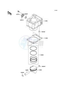 KLX250 KLX250SCF XX (EU ME A(FRICA) drawing Cylinder/Piston(s)