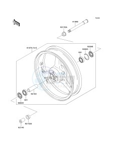 ZX 600 J [NINJA ZX-6R] (J1-J3) [NINJA ZX-6R] drawing FRONT WHEEL