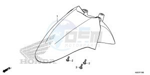 SH300AG TRX250T Europe Direct - (ED) drawing FRONT FENDER