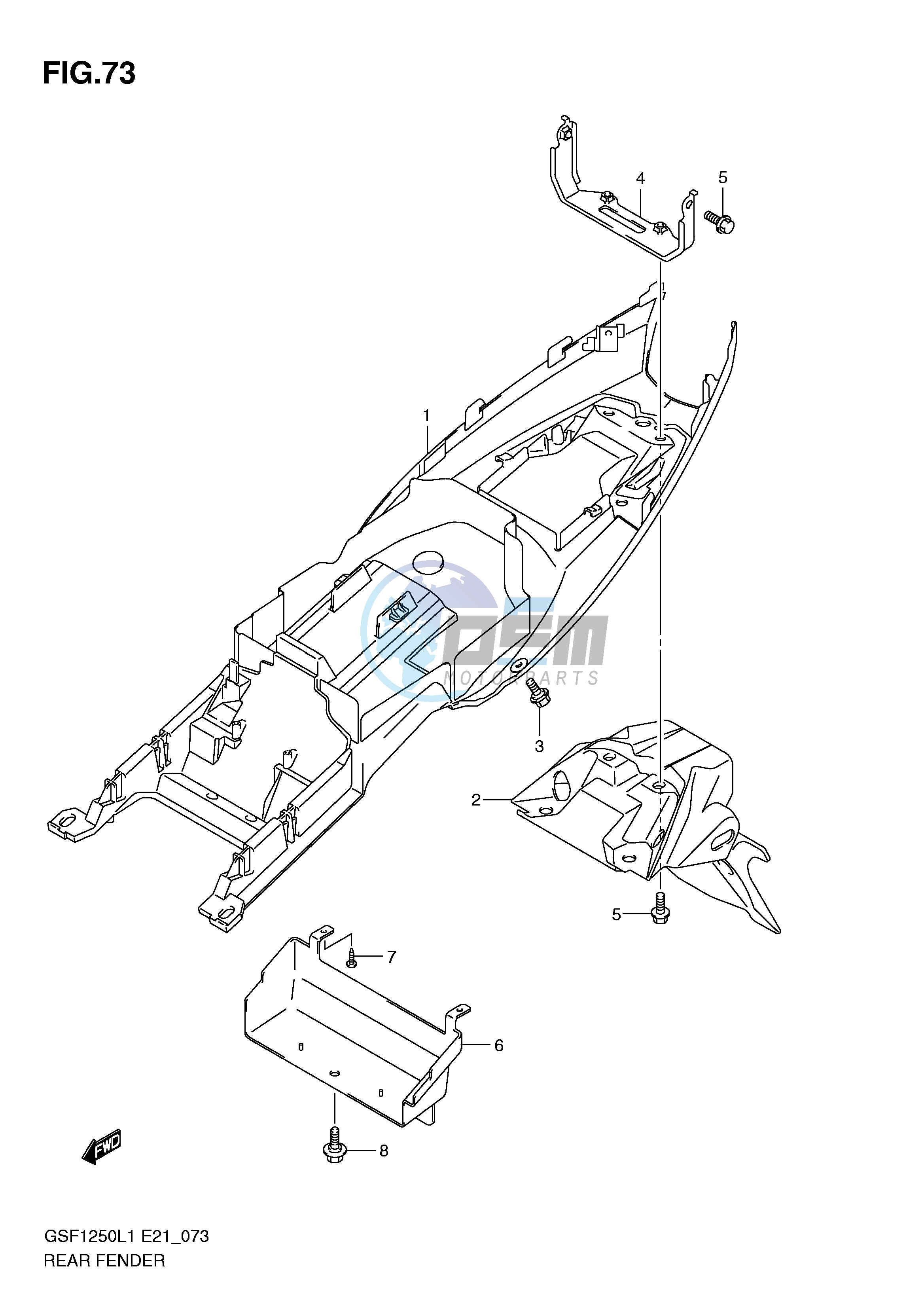 REAR FENDER (GSF1250AL1 E21)