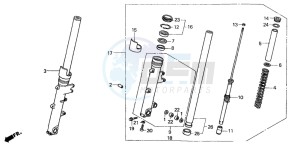 CB1100SF drawing FRONT FORK