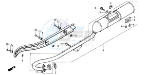 XR80R drawing EXHAUST MUFFLER