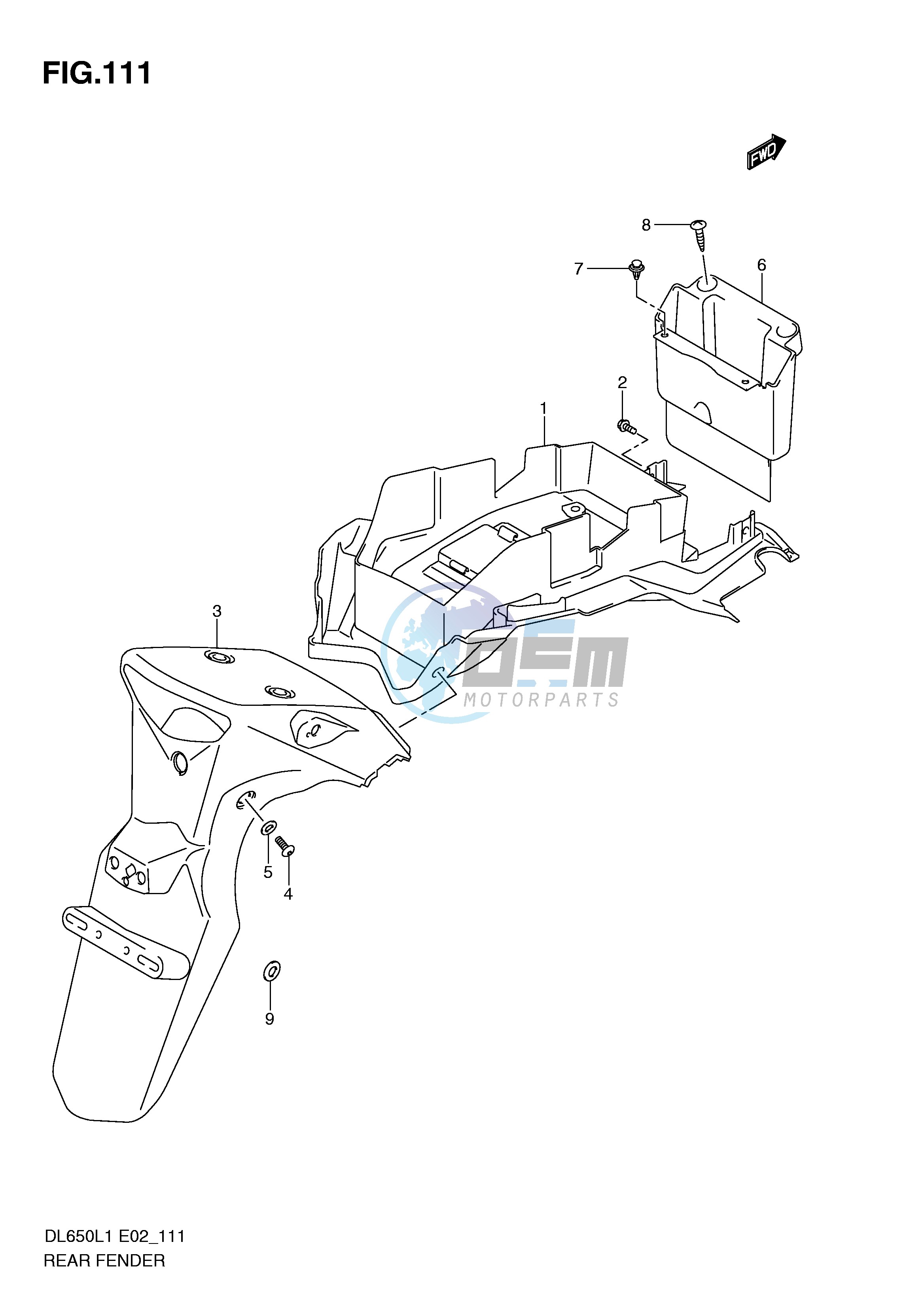 REAR FENDER (DL650L1 E24)