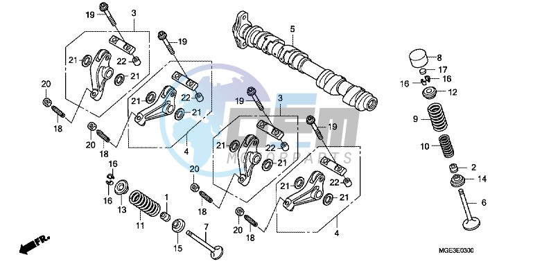 CAMSHAFT/VALVE (FRONT)