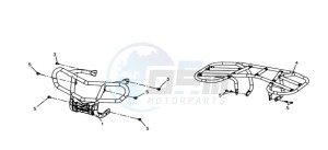 QUAD LANDER 300 drawing REAR LUGGAGE FRAME / FRONT LUGGAGE FRAME