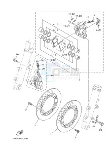 XP500A T-MAX 530 (59C9) drawing FRONT BRAKE CALIPER