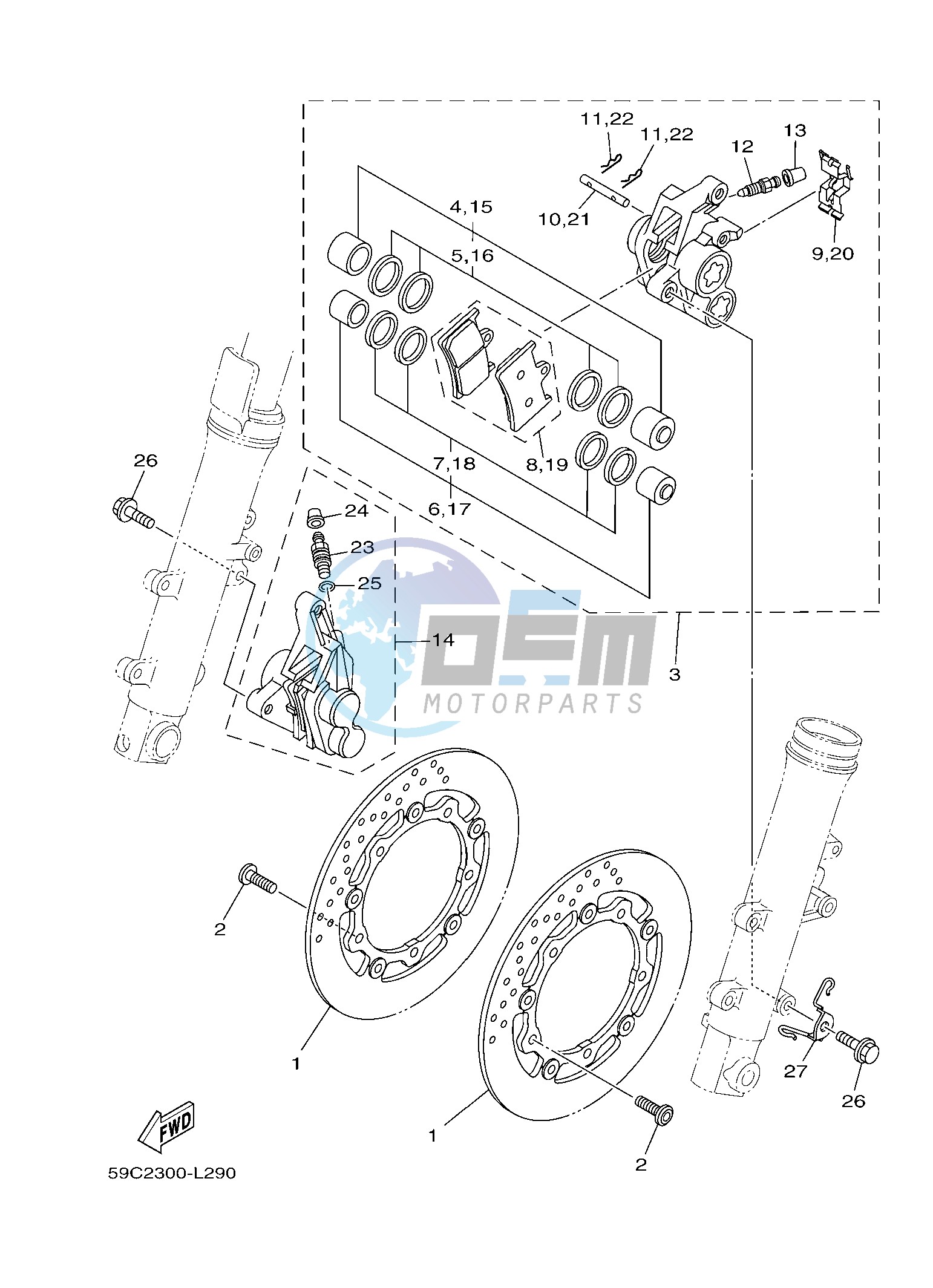 FRONT BRAKE CALIPER