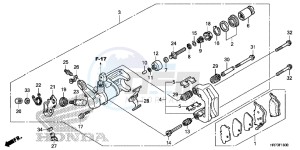 TRX420FA6F TRX420F Australia - (U) drawing REAR BRAKE CALIPER