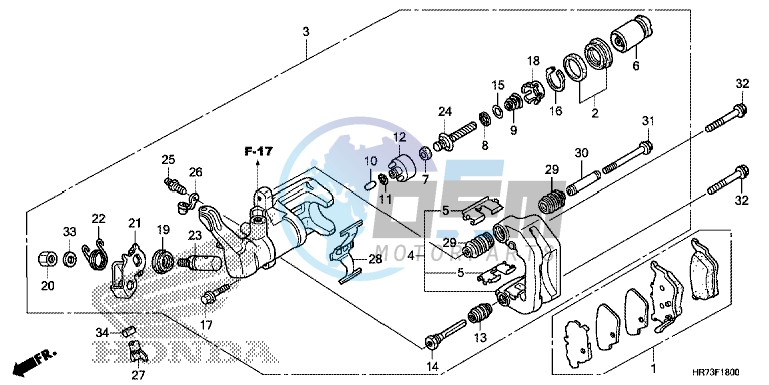 REAR BRAKE CALIPER